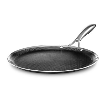 HexClad 12 inch Hybrid Stainless Steel Griddle Nonstick Fry Pan