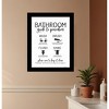 HomeRoots Bathroom Guide Black Framed Print Bathroom Wall Art - 2 of 3
