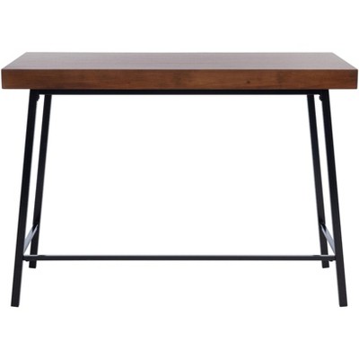 Bernhart 46" Walnut and Black Sawhorse Writing Desk
