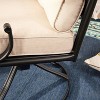 2pk Outdoor Swivel Dining Chairs with Metal Frame & Seat & Back Cushions - Captiva Designs - 4 of 4