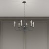 Livex Lighting Williamsburgh 6 - Light Chandelier in  Scandinavian Gray - 4 of 4