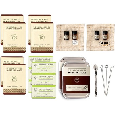 The Cocktail Box Co. Moscow Mule Cocktail Kit - Premium Cocktail Kits - Make Hand Crafted Cocktails. (2 Kits)