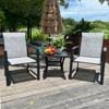 DSVIMOY 2pcs Garden Patio Chairs, All Weather Outdoor Dining Chairs for Garden, Poolsides, Black, 22.1"*25.2"*36" - 4 of 4