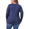 Agnes Orinda Women's Plus Size Long Sleeved Loose Casual Tunic Blouses - 4 of 4
