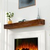 Handcrafted Wood Paint Solid Pine Wood Cap-Shelf Mantel in Natural Wood - 3 of 4