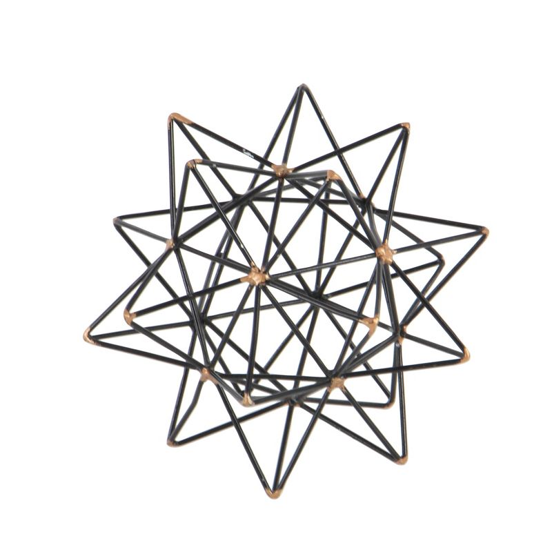 Modern Reflections Iron Geodesic Decorative Star (7") - Olivia & May, 6 of 21