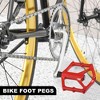 Unique Bargains Aluminum Alloy Bicycle Pedal Rear Foot Peg Black Fit 9/16 Inch Axles BMX MTB Bike Bicycle 1 Pair - 3 of 4