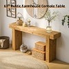 63" Narrow Wood Entryway Console Table, Farmhouse Sofa Table for Hallway, Living Room, or Behind Sofa - Panipeachy - 3 of 4