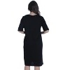 Just Love Womens Nightgown - Short Sleeve Henley Oversized Sleepwear Gown - 3 of 3
