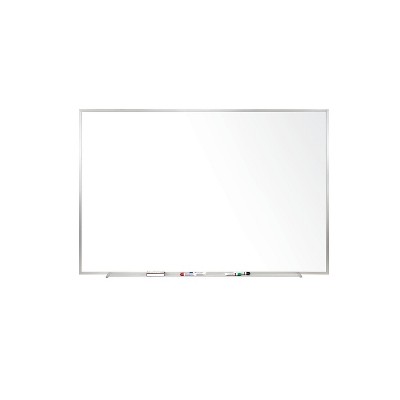 Ghent Magnetic Porcelain Whiteboard Aluminum Frame 3' H x 4' W (M1-34-1)