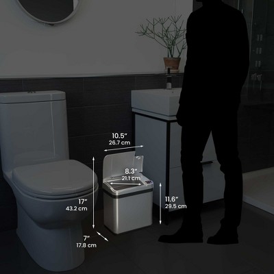 2.5 Gallon Stainless Steel Touchless Sensor Trash Can