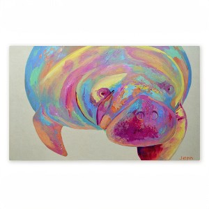 Stupell Industries Chromatic Hue Manatee Printed Outdoor Door Mat, design by Jennifer Seeley, 18"x30" - 1 of 4