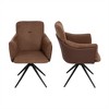 NicBex Swivel Office Chair with Metal Base,Modern Upholstered Computer Chair with Arms,Set of 2 Desk Chair for Adult,Student - 4 of 4