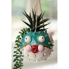 Handcrafted Ceramic Hanging Planter – Blowfish Shape – 5" Tall Set of 2 by Kalalou - 4 of 4