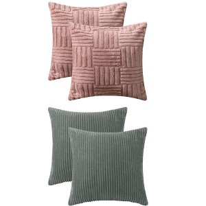REGALWOVEN 4 Pcs Modern Couch Sofa Home Throw Pillow Covers 18" x 18" - 1 of 4