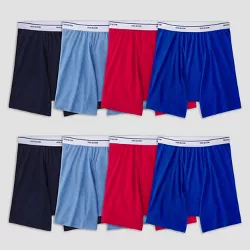 Fruit of the Loom Men's Active Cotton Boxer Briefs 8pk - Colors May Vary