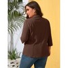Coolmee Women Plus Size Blazers Business Casual Long Sleeve Open Front Work Office Suit Jackets Trendy Clothes with Pockets - 2 of 4