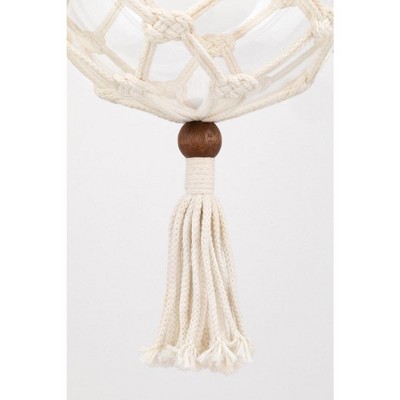 Aged Brass Bohemian Pendant Light with Clear Glass Shade