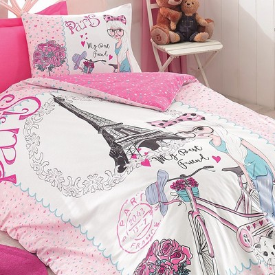 Sussexhome Pink Car Twin Size Duvet Cover Set, Hypoallergenic