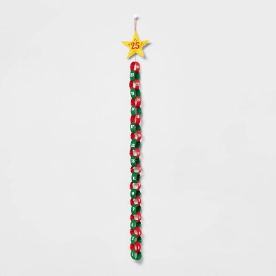 Felt 25 Day Star Countdown Chain Advent Calendar - Wondershop™