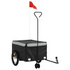 vidaXL Bike Trailer Black and Gray 99.2 lb Iron 62.5 x 124 x 52 cm - 2 of 4