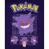 Seven Times Six Pokemon Hoodie Men's Gengar Grid Design Two-Sided Pullover Sweatshirt Purple - 4 of 4