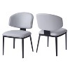 NicBex Modern Upholstered Armless Set of 2 Dining Chairs with Metal Legs,Minimalist Small Office Chairs,Living Room Accent Chairs - 2 of 4