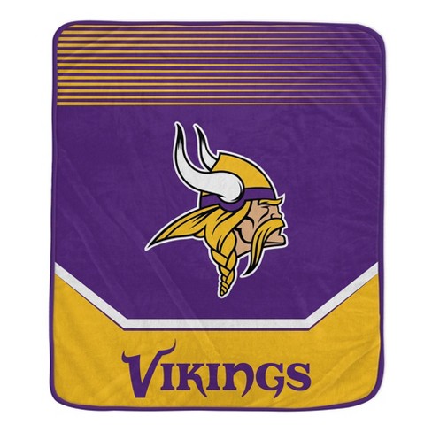 NFL Minnesota Vikings Half Tone Lines Tab Royal Plush Blanket - image 1 of 1