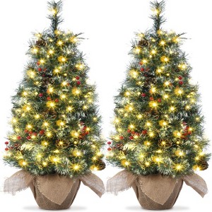 3ft Prelit Artificial Christmas Tree with Lights, Xmas Tree with  Pre-lit - 1 of 4