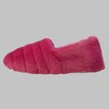 Isotoner Women's Shay Faux Fur Slip-on Slippers - Berry Pink - 2 of 4