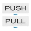 Unique Bargains Rectangle Self-Adhesive Decor Home Business Push Pull Door Sign 4 Pcs - 3 of 4