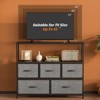 INFURNIC Utility Storage Cabinets 5 Drawer Multi-Functional Tall Dresser Ideal for Organization in Kids Rooms and Beyond, Gray, 39.3"*11.8"*31.8" - 2 of 4