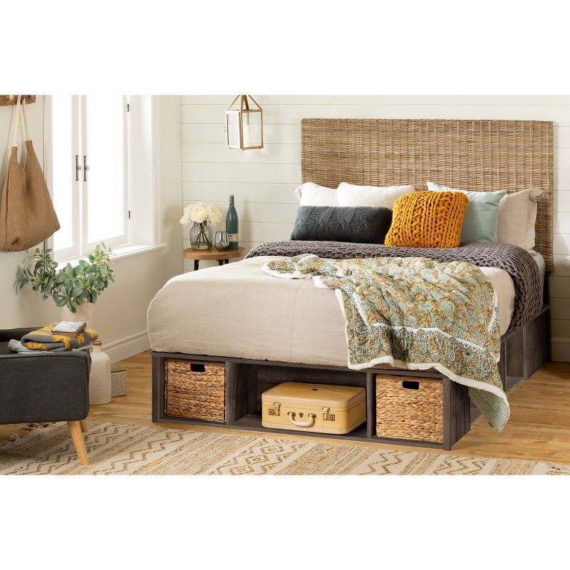 Avilla Storage Bed with Baskets Fall Oak - South Shore, 4 of 10