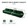 153" Corduroy Modular Sectional Sofa with Pearl-Like Piping, Tufted Design, Buckle Connection, and No Assembly - 4 of 4