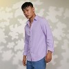 Campus Sutra Men Men's Lilac Stripe-Creased Shirt - 3 of 4