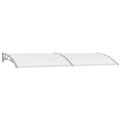 vidaXL Door Canopy Gray 118.1"x39.4" PC