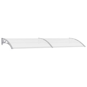 vidaXL Door Canopy Gray 118.1"x39.4" PC - 1 of 4