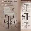Arceso 1PC 26 Inch Bar Stools, Double-Layer Upholstered Counter Height Bar Stools for Kitchen Island, Faux Leather Barstools with Back and Footrest - 4 of 4