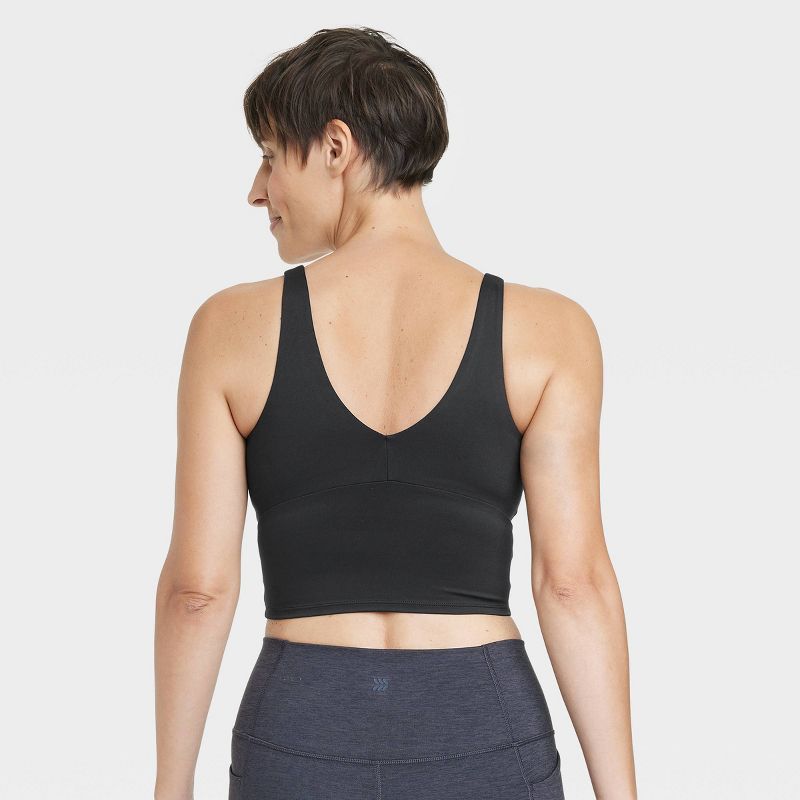 Women's Light Support V-Neck Crop Sports Bra - All In Motion™, 3 of 13