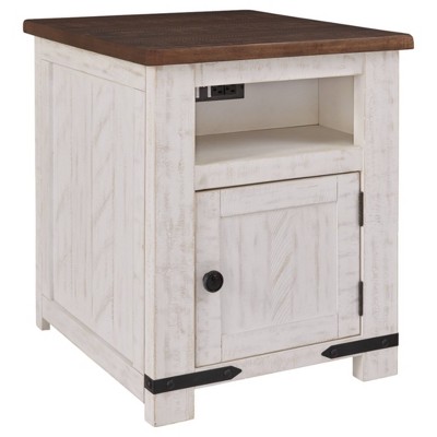 Wystfield Rectangular End Table White/Brown - Signature Design by Ashley