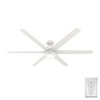Hunter Fans 72" Solaria Ceiling Fan Fresh White Finish, 6 Blades, Damp Rated, LED Light Kit Included - 3 of 4