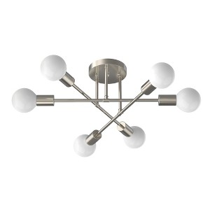 DORESshop 6- Light Semi Flush Mount Ceiling Light, Branch-Style Design, E26 Sockets, Non-Integrated Fixture - 1 of 4