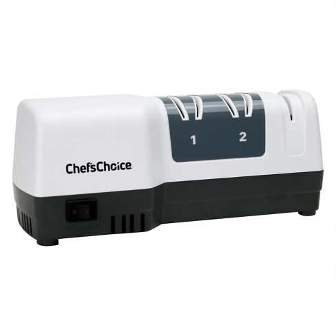 Chef'schoice 3 Stage White Hybrid Knife Sharpener For 20 Degree Straight  Edge And Serrated Knives : Target