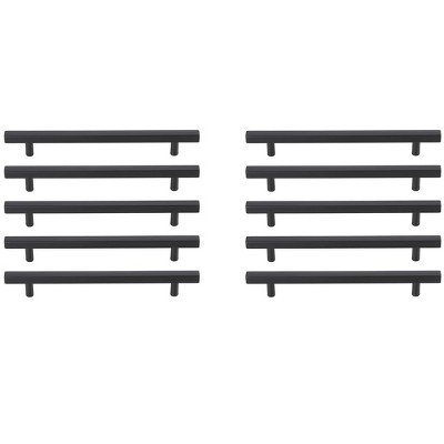 Elegant Lighting Dior 7-9/16" Center to Center Matte Black Bar Pull Multipack (set of 10)
