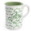 Gibson Home Inspirational Words Joy 4 Piece 16 Ounce Stoneware Mug Set in Green - 2 of 4