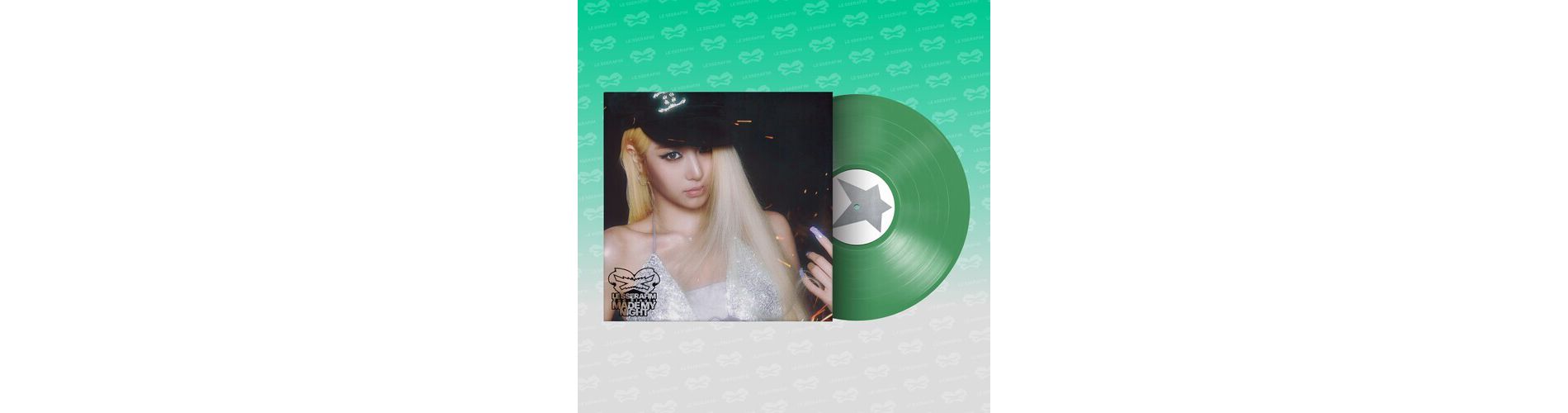 LE SSERAFIM - 2nd Single Album 'Made My Night' Vinyl (Spring Green Ver.) (Limited Edition Colored Vinyl Green Photo / Photo Card Poster)