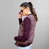 Members Only Women's Updated Tweed Varsity Jacket with Contrast Sleeve - 4 of 4