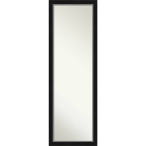 17" x 51" Non-Beveled Eva Black Silver Narrow Full Length on The Door Mirror - Amanti Art - 1 of 4