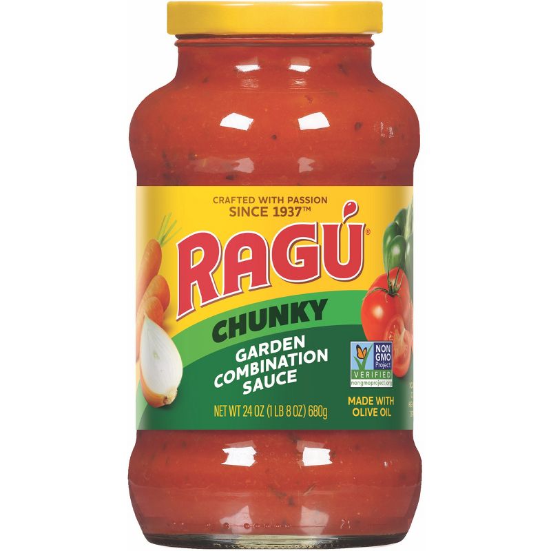 Ragu Chunky Garden Combination Pasta Sauce - 24oz, 1 of 9