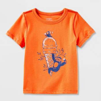 Toddler Adaptive Ice Cream Short Sleeve Graphic T-Shirt - Cat & Jack™ Orange